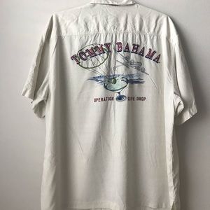 Cream Tommy Bahama Button Up Shirt